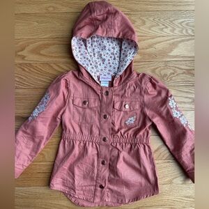 Little Lass Size 5 Jacket with pink floral designs- great condition!